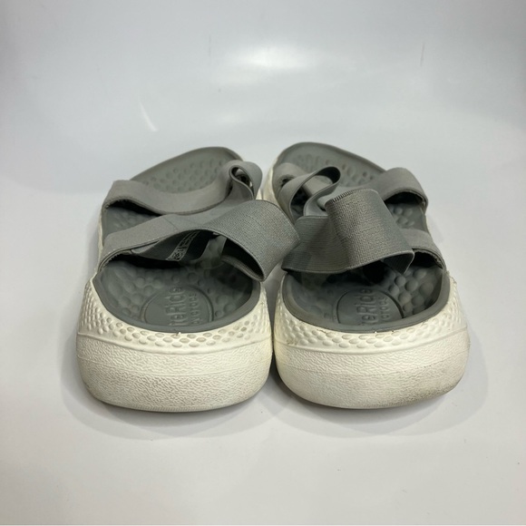 Literide by crocs gray slingback sandals casual summer womens size 10 - Picture 6 of 10